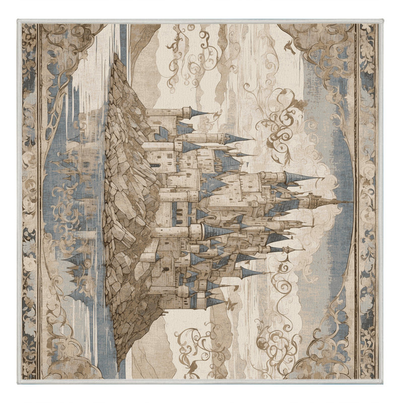 Moonlit Fortress Rug, Square 8'