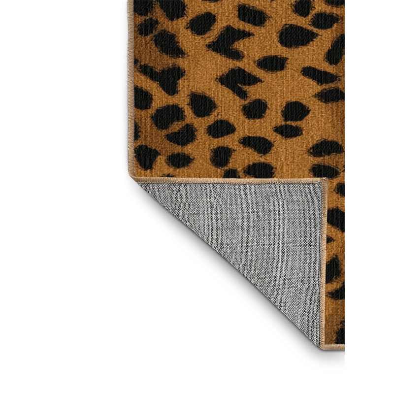  Washable Cheetahs Big Cats Area Rug, Carré 4 pi
