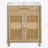 Bathroom Vanity With Handwoven Rattan Doors, Solid Wood Legs And Resin Basin For A Natural And Functional Bathroom Upgrade