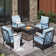 4-person Outdoor Conversation Set With Fire Pit Table
