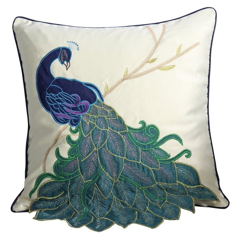  High Quality Silk Throw Pillow Cover, Green