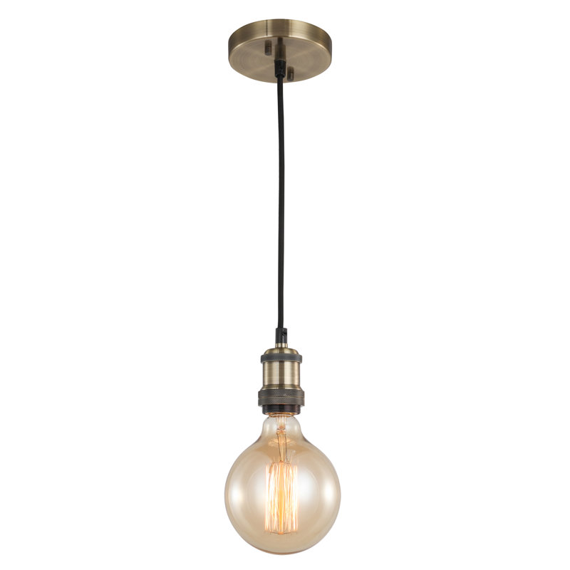 Pinnix 1 - Light Single Pendant, Antique Brass