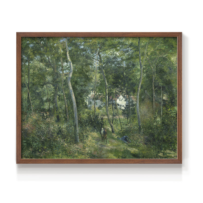 Paysages rétro-CCXL III - reproduction encadrée, H 22 po x l 28 po, Noyer