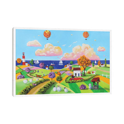 Balloons At The Seaside by Gordon Bruce - Painting on Canvas