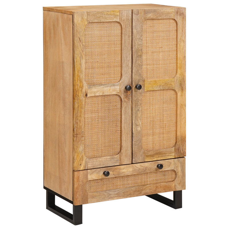 Solid Wood Rectangle Accent Cabinet