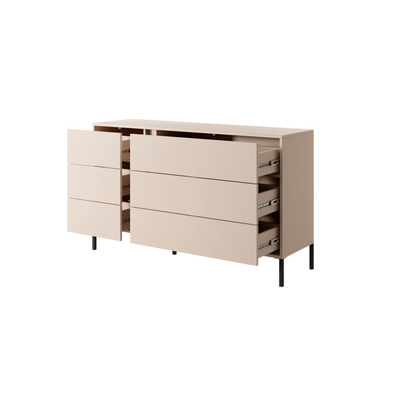 Adwik 137cm W 6 - Drawer Chest of Drawers