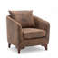 Upholstered Barrel Chair with Footstool-1488768575