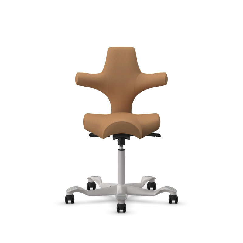 Fauteuil réglable en position assise-debout HœG Capisco, Tanné, Argent argent, Sit-to-Stand