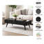 Table basse en bois | Bois d'acacia | Finition noire | Table faite à la main | 51 po x 20 po x 18 po-92430082