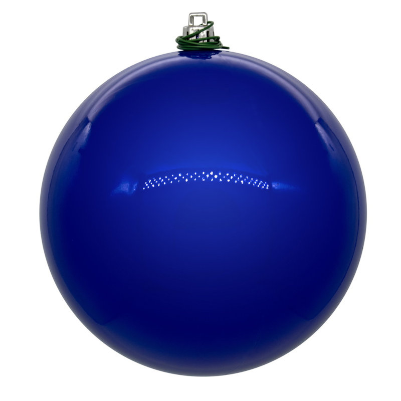 Ensemble d'ornement boule 4 pièces, Bleu de cobalt, H 6 po x l 6 po x P 6 po