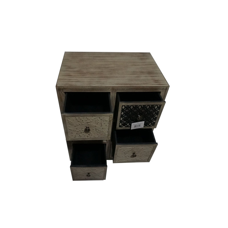 Commode décorative 6 tiroirs en bois Manoj
