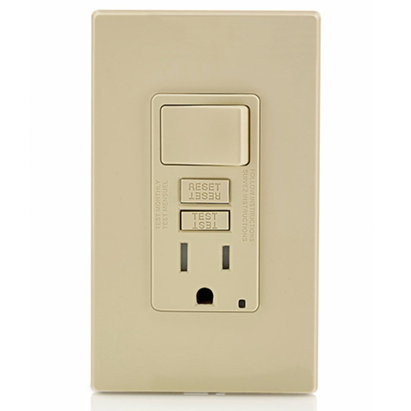 Ensemble de 1 prise de courant 15 à 15 Volts 15 ampoules Leviton SmartlockPro Ivory