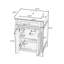 Meuble-lavabo de salle de bain avec lavabo, portes à fermeture douce et tablette réglable-920036763