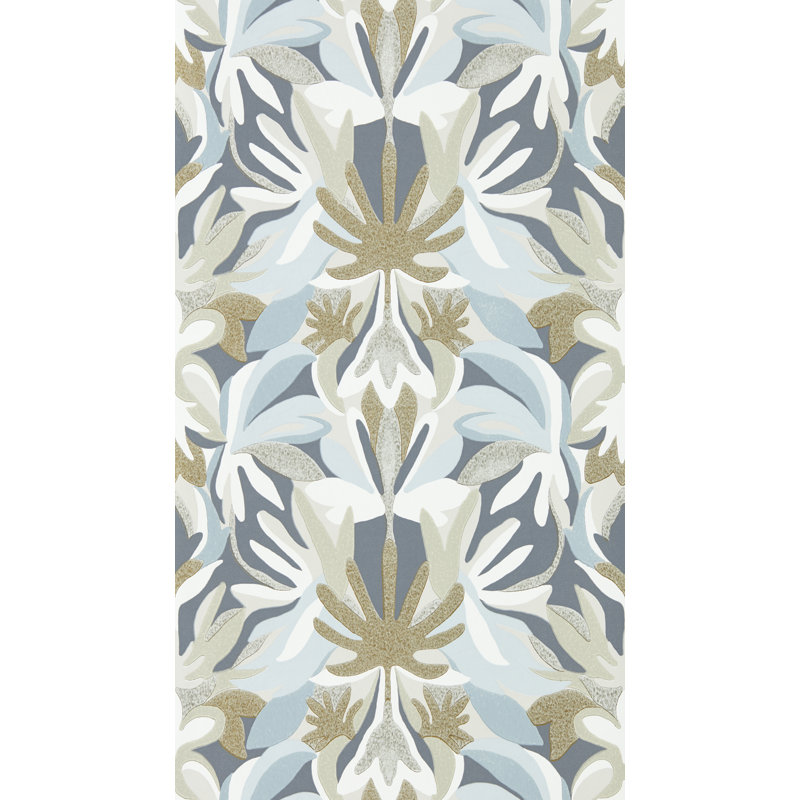 Melora Wallpaper, Hempseed/Exhale/Gold