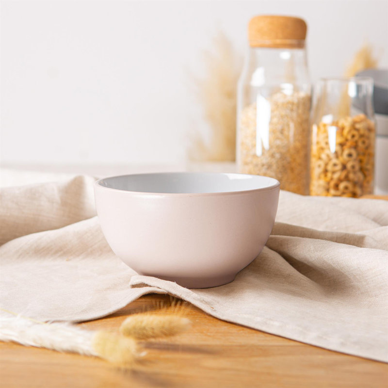 Nicola Spring - Stoneware Cereal Bowls - 14cm, Beige