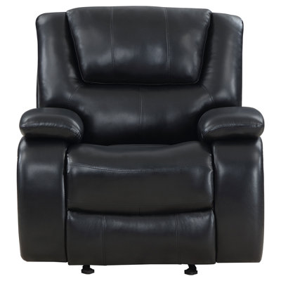 Elodie Black Upholstered Glider Recliner Chair