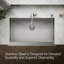 Strive 35.5" L x 21.25" W Self-Trimming Undermount Large Single-Bowl Kitchen Sink