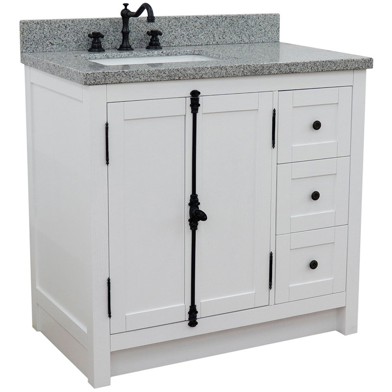 Ensemble de meuble-lavabo simple 37 po Truet, Granite, Glacier cendré