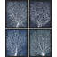 Arbres abstraits encadrés sur papier, impression de 4 pièces-97782802-97782801