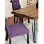 5 ensembles de salle à manger: table rectangulaire, 4 chaises à dossier, pin foncé, sièges: plateau de table rustique et finition en pin,
