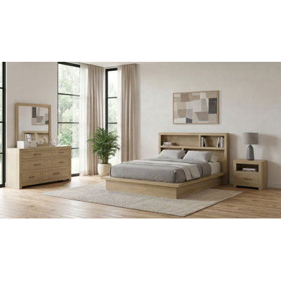 Jardine 4-Piece Queen Bedroom Set Light Oak