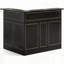 Armoire de bar en L avec porte-verres à pied et rangement à 4 niveaux