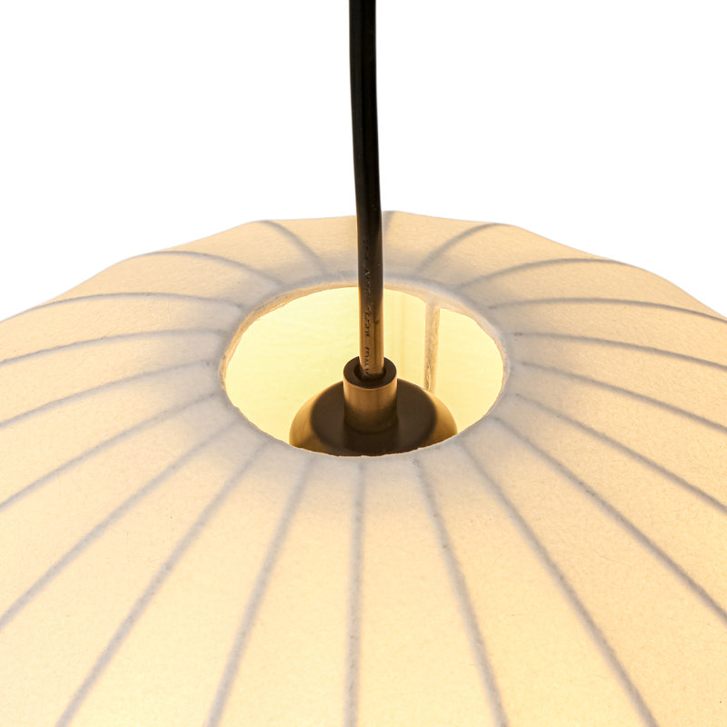 Luminaire suspendu sphérique en soie 1 lumière Modern Farmhouse