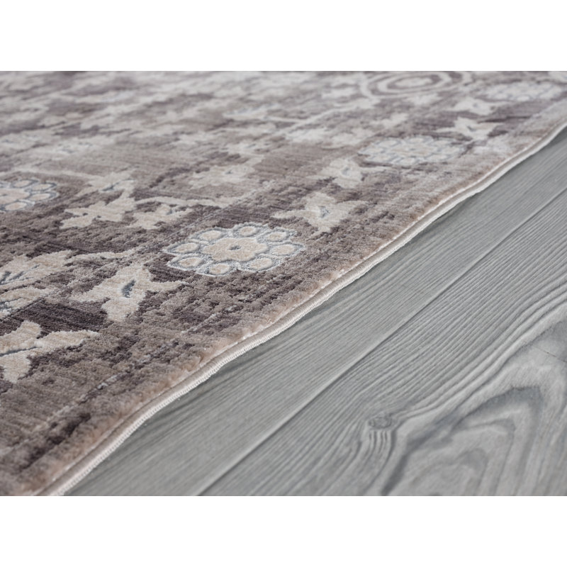 Tapis taupe / brun Rummond, Rectangle 1 pi 7 po x 3 pi