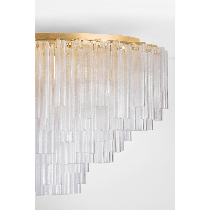 Varenna Semi Flush in Vintage Gold Leaf