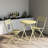 3 Piece Patio Bistro Set Of Foldable Round Table And Chairs, Yellow