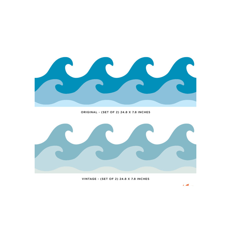 Autocollant / bordure murale Scott, Bleu original