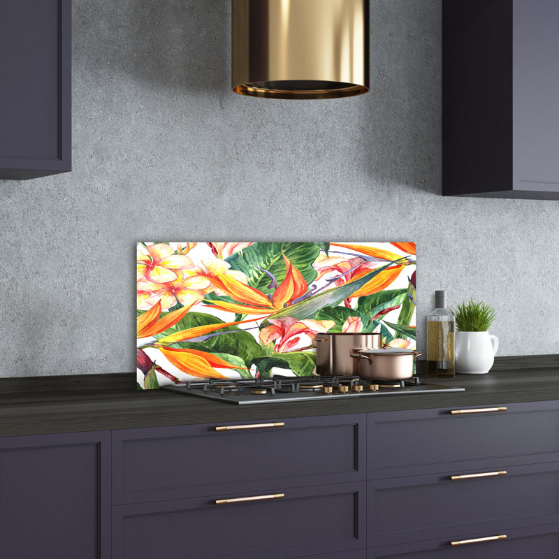 50cm W x 100cm L Glass Peel and Stick Panel