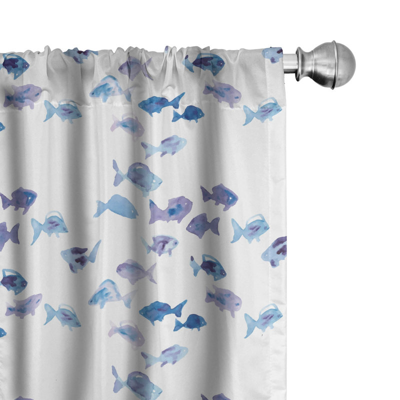 Animal Semi-Sheer Rod Pocket Curtain Panels, 28" x 63"