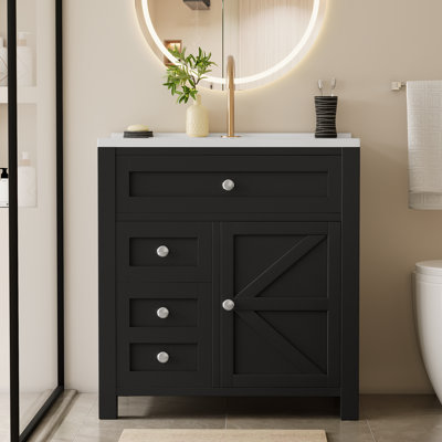 30'' Bathroom Vanity with Single Sink Combo