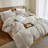 LIFETOWN Striped Duvet Cover Set 100% Washed Cotton Linen Like Bedding Set-114395753-114395749