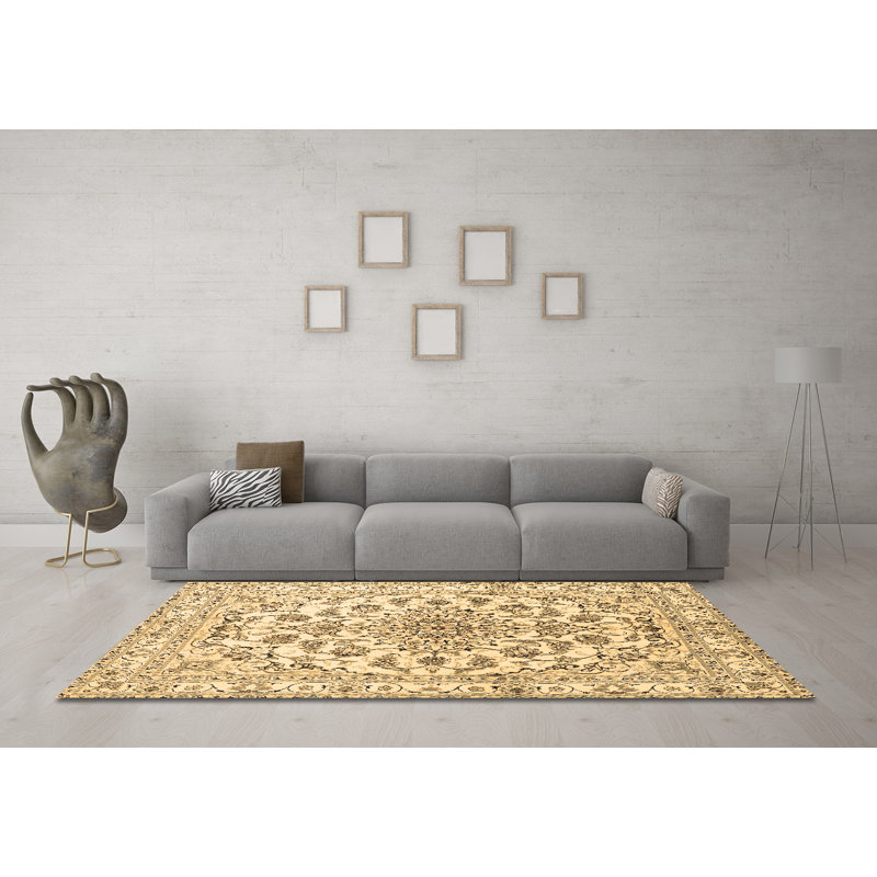 Tapis brun traditionnel Traditional 2777, Carré 7 pi