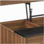 Table basse à plateau relevable en bois de noyer et noir
