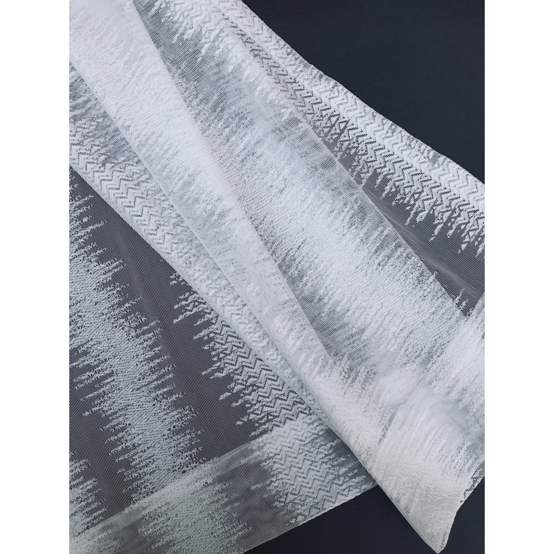 Tyonna Sheer Curtain Single Panel, White, 54" W x 84" L