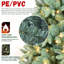Arbre de Noël 6 pi en PE / PVC avec 350 lumières DEL blanc chaud - 1390 pointes, conception à branches articulées, support naturel, support en métal, décoration de Noël facile à assembler-118682940