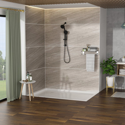 Matte Black Shower With 4.7" Showerhead, 7 Hand And Adjustable Accessories