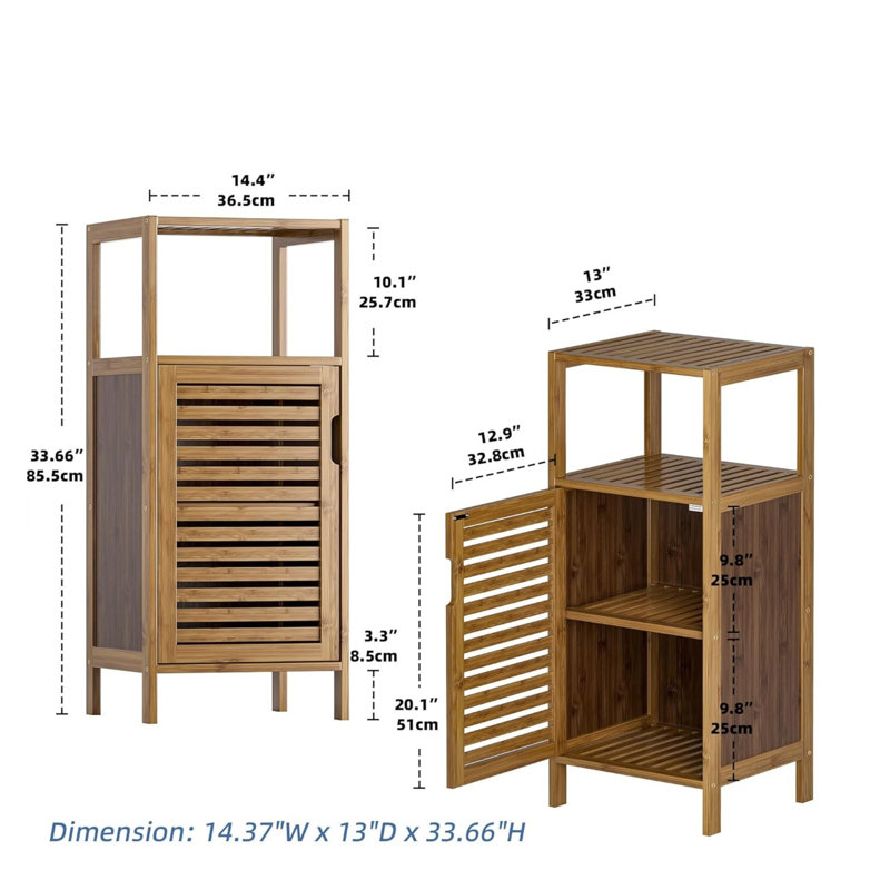 Bamboo Freestanding Bathroom Cabinet