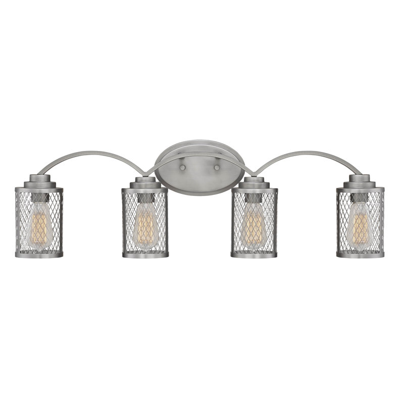 Bastien 4 - Light Dimmable Vanity Light, Brushed Pewter