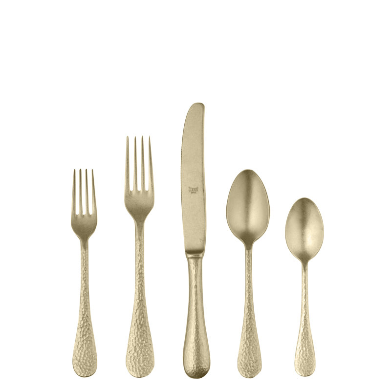 MEPRA Epoque Stainless Steel Flatware Set, Pewter Champagne
