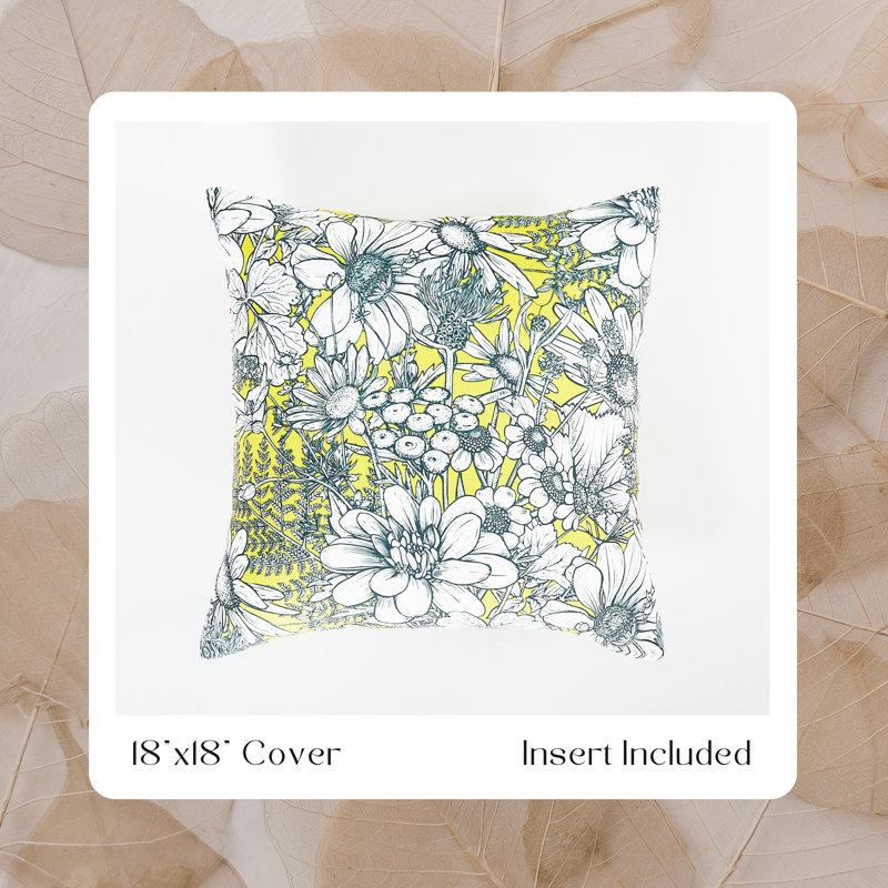 Coussin floral 22 po