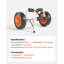 Chariot de kayak, capacité de charge de 200 lb, chariot de kayak pliable avec pneus en caoutchouc solide de 10 pouces et 1 sangle à cliquet, chariot à planche à pagaie pour transporter des kayaks, des canots, des planches à pagaie, des tapis flottants, des bateaux Jon
