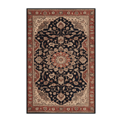 Machine Washable Persian Brown Area Rug