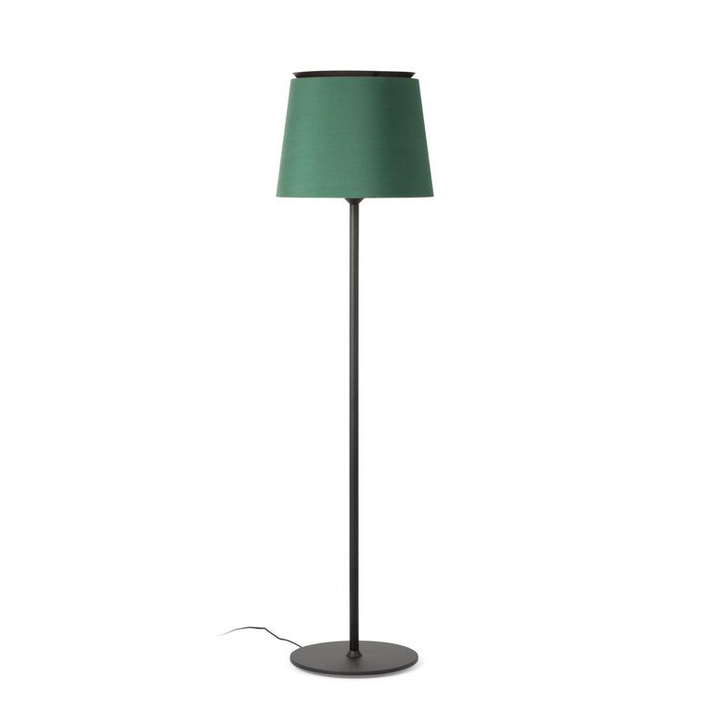 Savoy Floor Lamp, Matt Black, Green