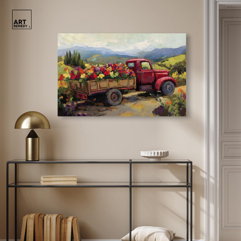 Fleurs en transit I, impressions sur toile par Art Remedy, 10" H x 15" W, Toile tendue avec châssis