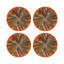 Pheasant Feathers Vegan Leather Round Pebble Placemat-1246054993
