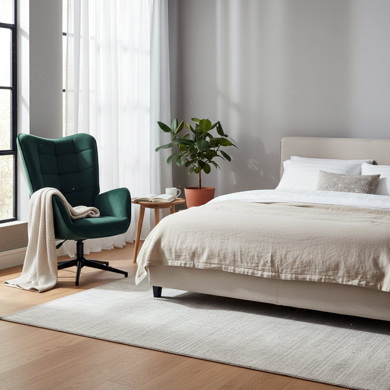 Charton Executive Chair, Dark Green, Height Adjustable